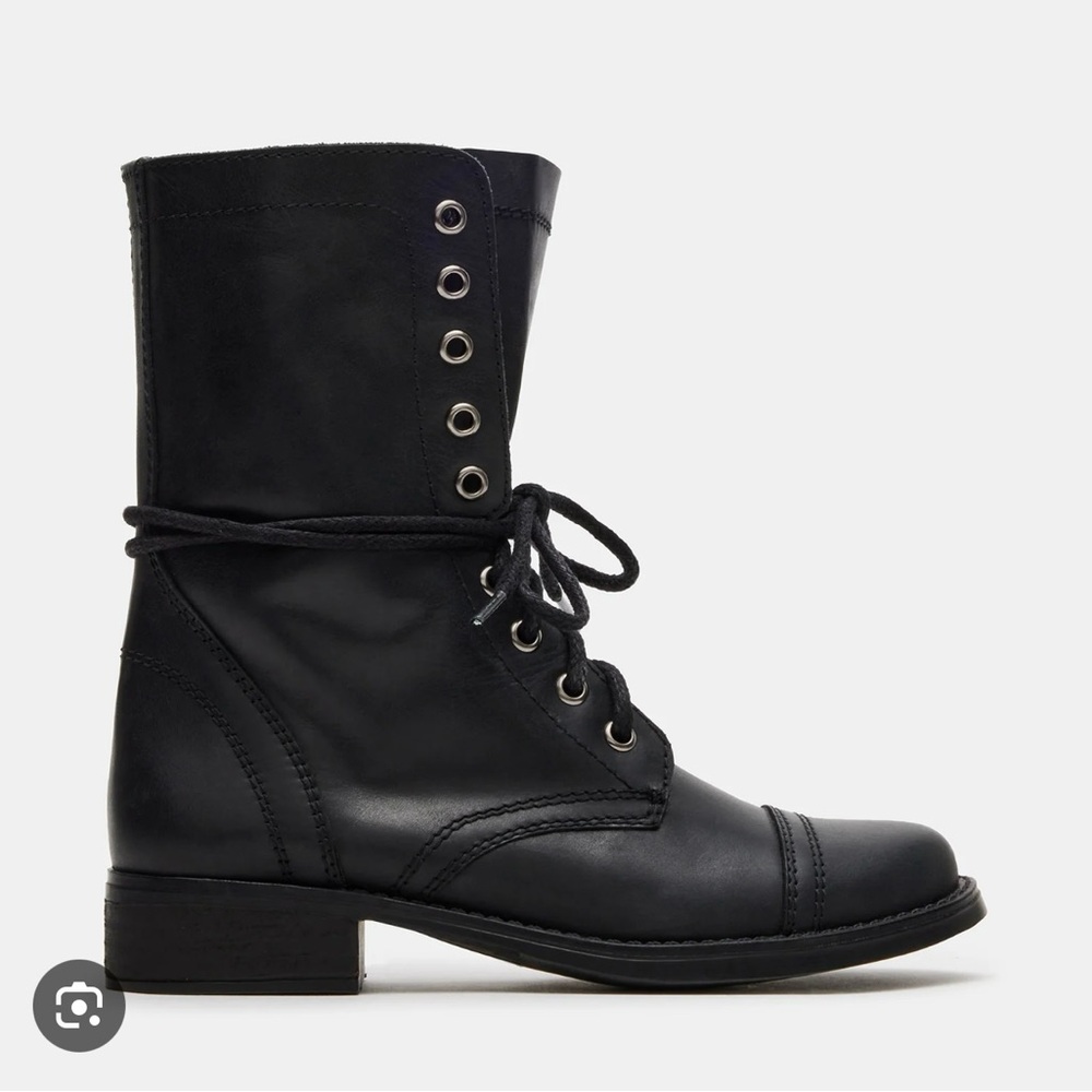 Steve Madden Black Combat Boots